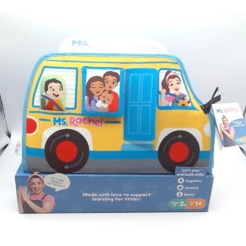 Ms. Rachel Tummy Time Activity Bus Baby Toy, BRAND NEW IN BOX